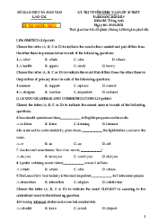 Đề thi vào 10 Tiếng Anh Tỉnh Đồng Nai năm 2023-2024