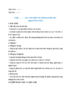 Giáo án Lục Vân Tiên cứu Kiều Nguyệt Nga Ngữ Văn 9 Chân trời sáng tạo