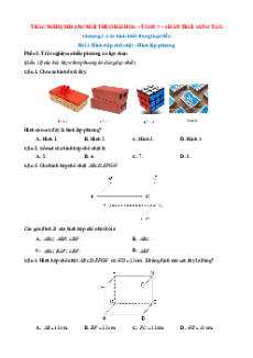 Trắc nghiệm Toán 7 Đúng-Sai, Trả lời ngắn Chân trời sáng tạo Chương 3