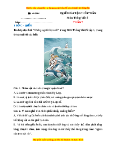 Bài tập cuối tuần Tiếng việt 5 Tuần 7 (có lời giải)