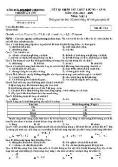 Đề thi thử tốt nghiệp Vật lí 2025 Sở GD và DT Bình Dương