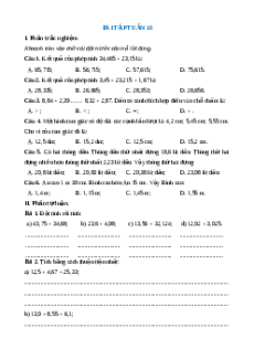 Bài tập cuối tuần Toán 5 Tuần 10 (có lời giải)