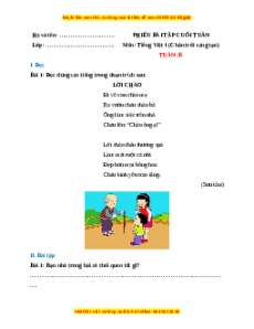 Bài tập cuối tuần Tiếng việt lớp 1 Tuần 35 Chân trời sáng tạo (có lời giải)