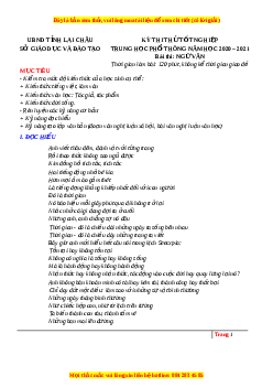 Đề thi thử Ngữ Văn Sở Lai Châu năm 2021