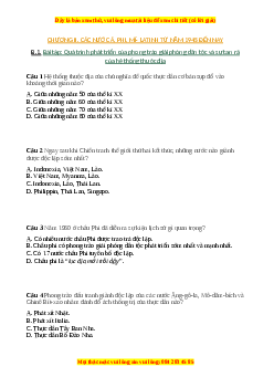 Trắc nghiệm Bài 3 Lịch sử 9: Quá trình phát triển của phong trào giải phóng dân tộc và sự tan rã của hệ thống thuộc địa
