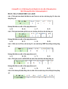 Trắc nghiệm Toán 12 KNTT Chương 3 (có đúng sai, trả lời ngắn)