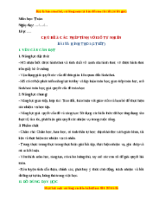 Giáo án Hình thoi Toán lớp 4 Chân trời sáng tạo