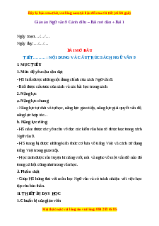 Giáo án Bài mở đầu (2024) Ngữ Văn 9 Cánh diều