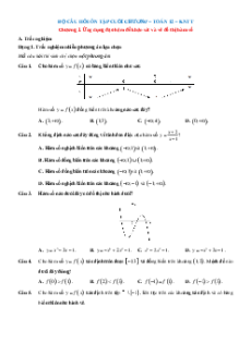 Bài tập ôn tập + Đề kiểm tra Toán 12 Kết nối tri thức Chương 1