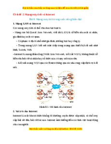 Lý thuyết Tin học 10 Kết nối tri thức Bài 8: Mạng máy tính trong cuộc sống hiện đại