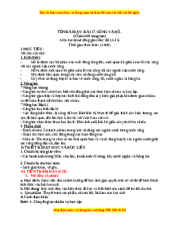 Giáo án Bài 17 Địa lí 6 Chân trời sáng tạo (2024): Sông và hồ