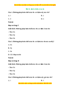 Trắc nghiệm Bài 11: Hình chiếu trục đo