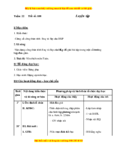 Giáo án Bài 108 Toán lớp 5: Luyện tập (Trang 112)