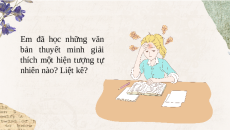 Giáo án Powerpoint Viết văn bản thuyết minh giải thích một hiện tượng tự nhiên Ngữ văn 8 Cánh diều