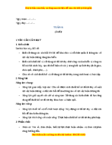 Giáo án Tuần 6 HĐTN lớp 4 Kết nối tri thức