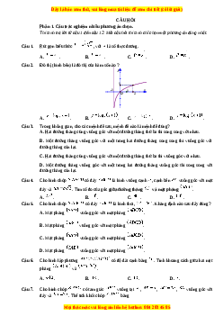 Đề thi Toán 11 Cuối kì 2 Cánh diều cấu trúc mới (Đề 3)