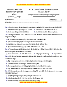 Đề thi thử tốt nghiệp Lịch sử trường THCS&THPT Quài Tở lần 1 năm 2024