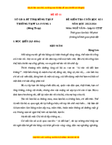 Đề thi cuối kì 1 Ngữ văn 11 Chân trời sáng tạo - Đề 11