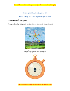 Lý thuyết Vật lý 10 Kết nối tri thức Bài 31: Động học của chuyển động tròn đều