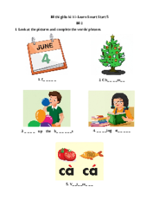 Đề thi giữa kì 1 Tiếng Anh lớp 5 i-Learn Smart Start (Đề 2)