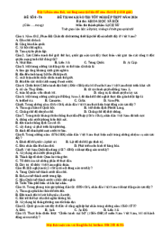 Đề Tốt nghiệp Lịch sử 2024 theo đề tham khảo (Đề 8)