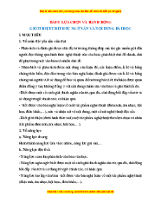 Giáo án Lựa chọn và hành động (2024) Kết nối tri thức