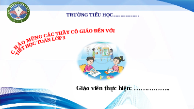 Giáo án powerpoint Nhân với số có một chữ số (không nhớ) Toán lớp 3 Cánh diều