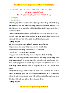 Lý thuyết Bài 1: Quy tắc cộng. Quy tắc nhân. Sơ đồ hình cây Toán 10 Cánh diều