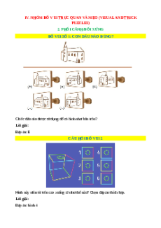 Phối Cảnh - Đối Xứng - Toán đố, Toán IQ (có lời giải)