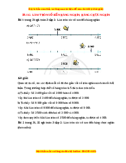 Giải Sgk Toán lớp 3 Bài 12: Làm tròn đến số hàng nghìn, hàng chục nghìn (Cánh diều)