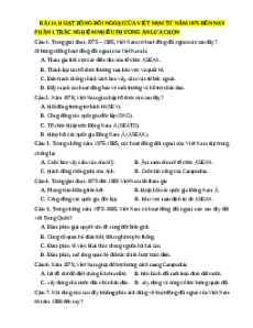 Trắc nghiệm Bài 14: Hoạt động đối ngoại của Việt Nam từ năm 1975 đến nay Lịch sử 12 Đúng-Sai, Trả lời ngắn 2025