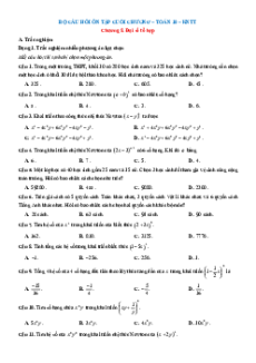 Bài tập ôn tập + Đề kiểm tra Toán 10 Kết nối tri thức chương 8
