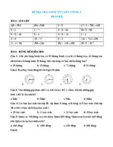 Đề thi Violympic Toán lớp 3 Vòng 3 có lời giải