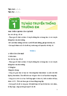 Giáo án Tuần 1 Hoạt động trải nghiệm lớp 5 Cánh diều