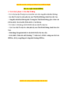 Lý thuyết Địa lý 7 Kết nối tri thức Bài 18: Châu Đại Dương