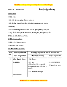 Giáo án Bài 136 Toán lớp 5: Luyện tập chung (Trang 144-1)