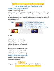 Giải Sgk Toán lớp 3 Bài 20: Các khả năng xảy ra của một sự kiện (Chân trời sáng tạo)