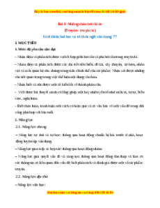 Giáo án Những chân trời kí ức (truyện - truyện kí) 2024 Chân trời sáng tạo
