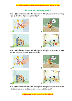 Trắc nghiệm Bài 10 Công nghệ 6 Chân trời sáng tạo: An toàn điện trong gia đình