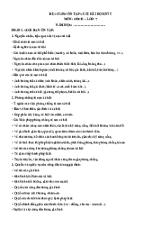 Đề cương Cuối kì 2 GDCD 7 Kết nối tri thức (có lời giải)