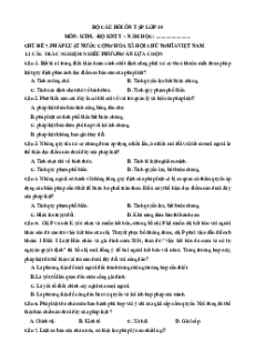 Câu hỏi ôn tập + Đề kiểm tra KTPL 10 Chủ đề 7 (chung cho ba sách)