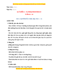 Giáo án Chuyện của vàng anh Tiếng việt 2 Chân trời sáng tạo