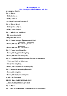 Đề cương Toán 10 Giữa kì 2 Kết nối tri thức (có lời giải)