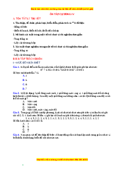 Chuyên đề Bài ôn tập cuối chương 4 Toán 6 Cánh diều