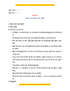Giáo án Tuần 3 Tiếng Việt lớp 4 Chân trời sáng tạo