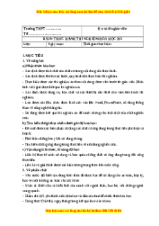 Giáo án chuyên đề Thực hành thí nghiệm hóa học ảo Hóa 10 Cánh diều