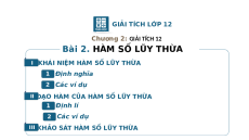 Giáo án Powerpoint Hàm số lũy thừa Toán 12 Giải tích