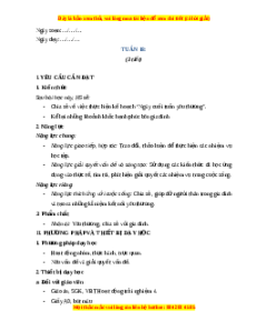 Giáo án Tuần 18 HĐTN lớp 4 Kết nối tri thức
