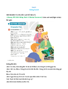 Trắc nghiệm Unit 5: Natural wonders of Viet Nam Tiếng Anh 6 Global success