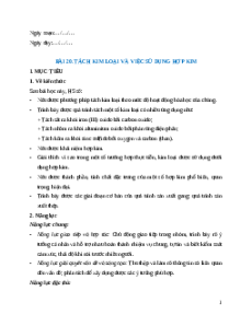 Giáo án NLS Hóa học 9 Kết nối tri thức Bài 20